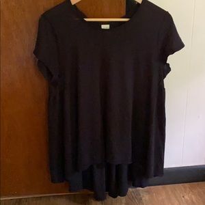 Size S, Free People, black loose fitting t-shirt